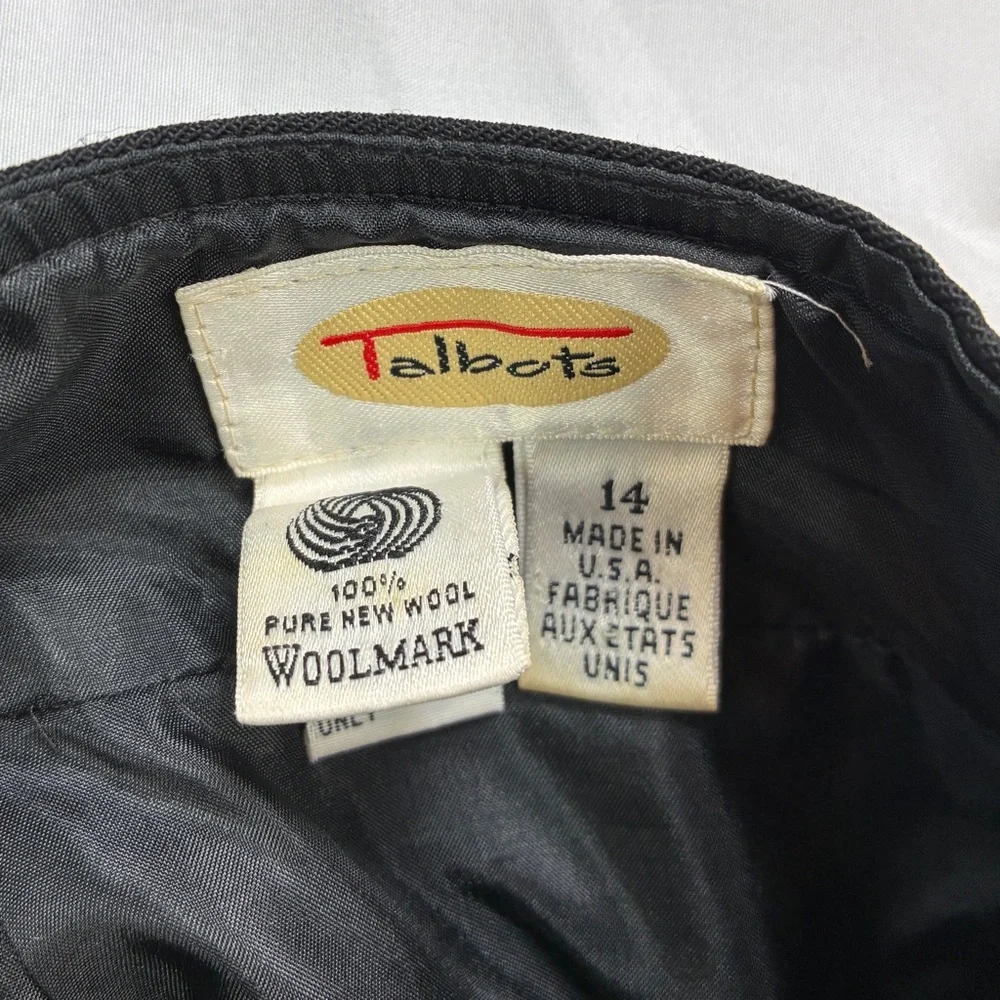 Talbots Wool Classic Black A-Line Skirt